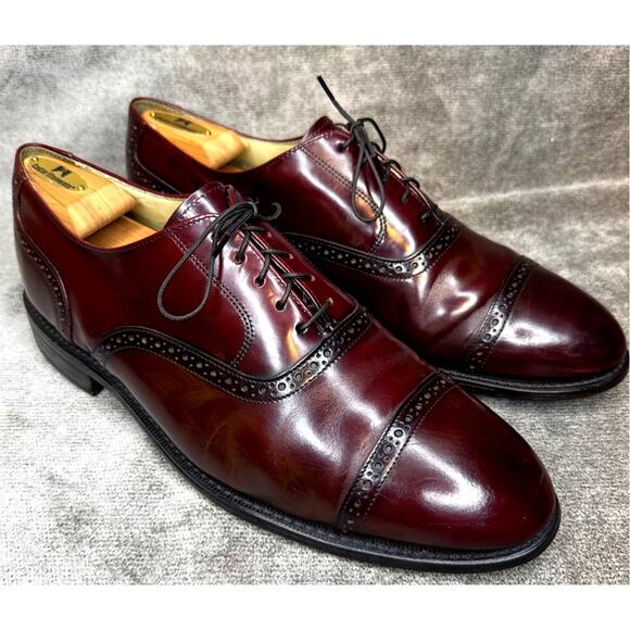 Bostonian Made in USA Burgundy Brogue Oxford 12 D/B Leather Sole main image 9